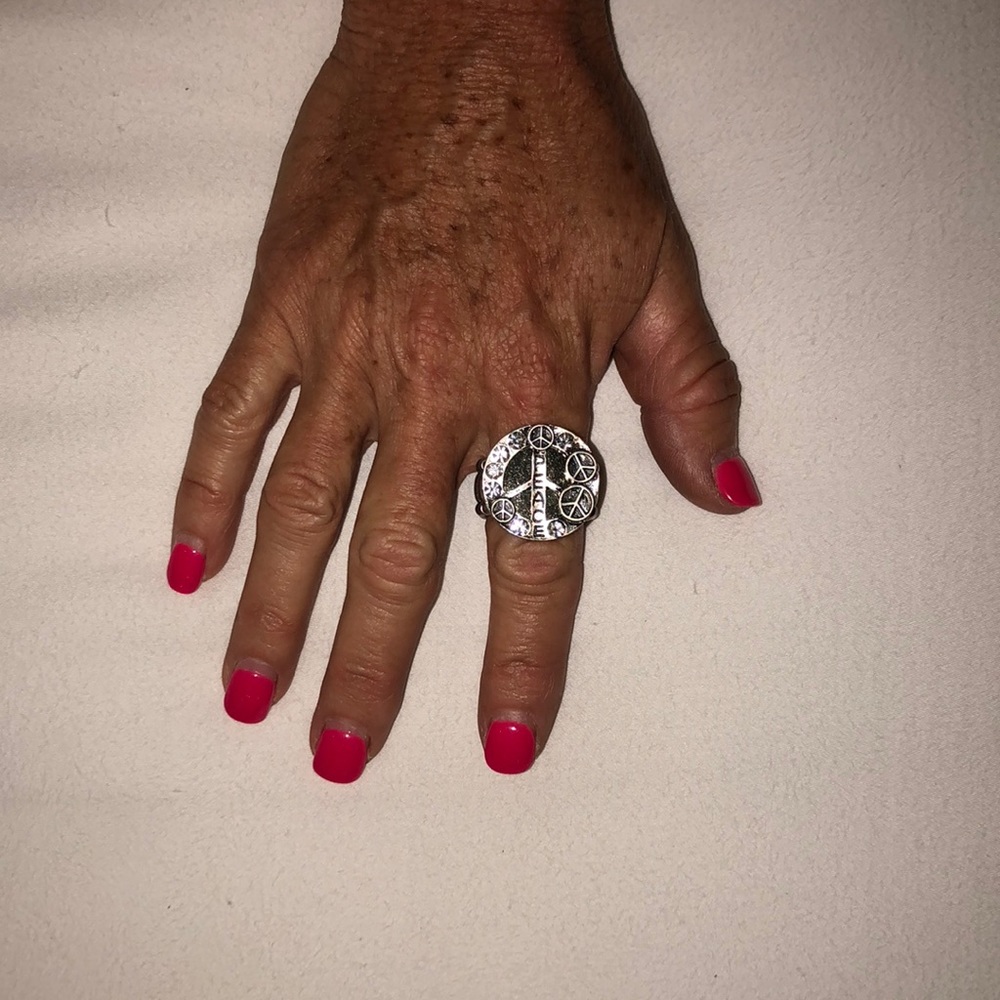 Silver Plated peace ring